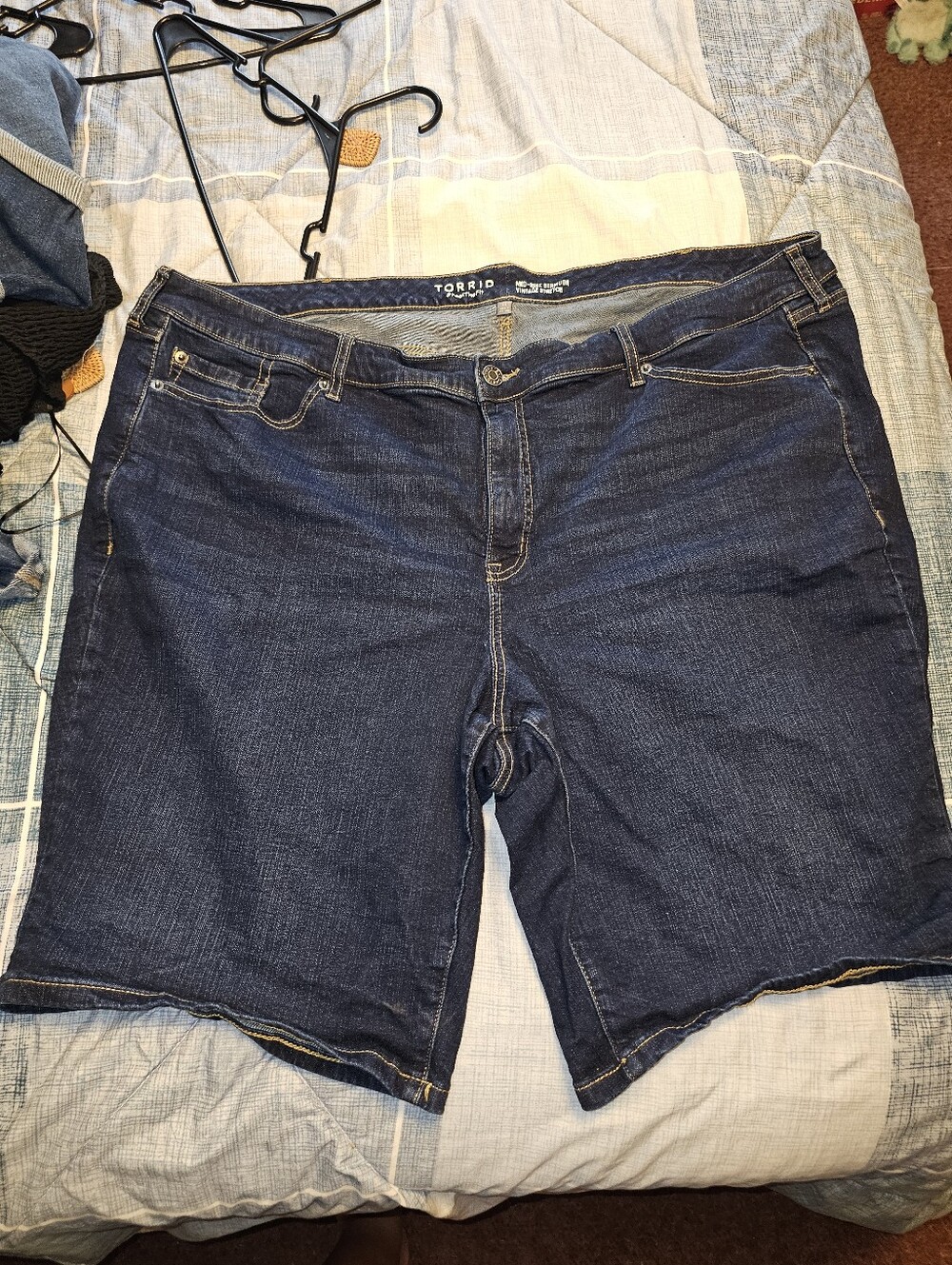 torrid Dark Indigo Denim Bermuda Shorts